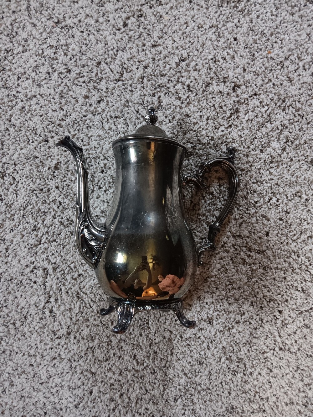 VTG Antique Silver Plated International Silver Company Tea Pot Coffee Old Money